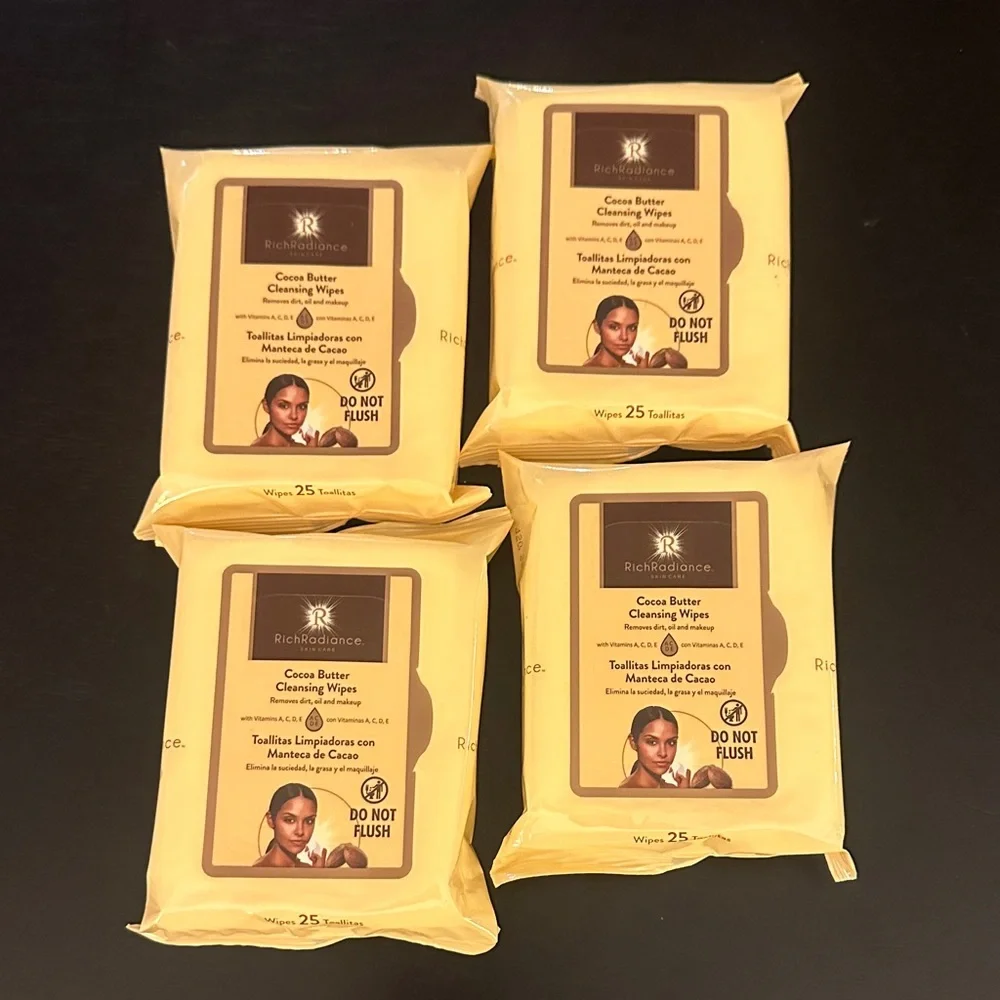 4 Richraidiance Cocoa Butter Cleansing Wipes
